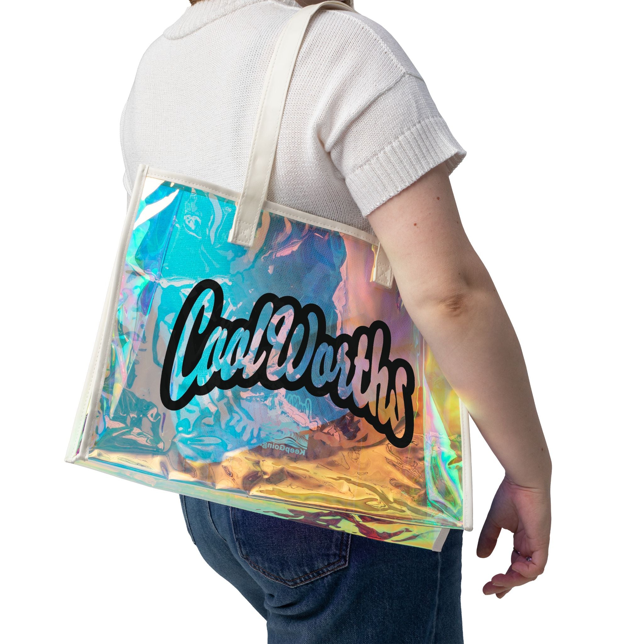 Wavy Holographic Tote