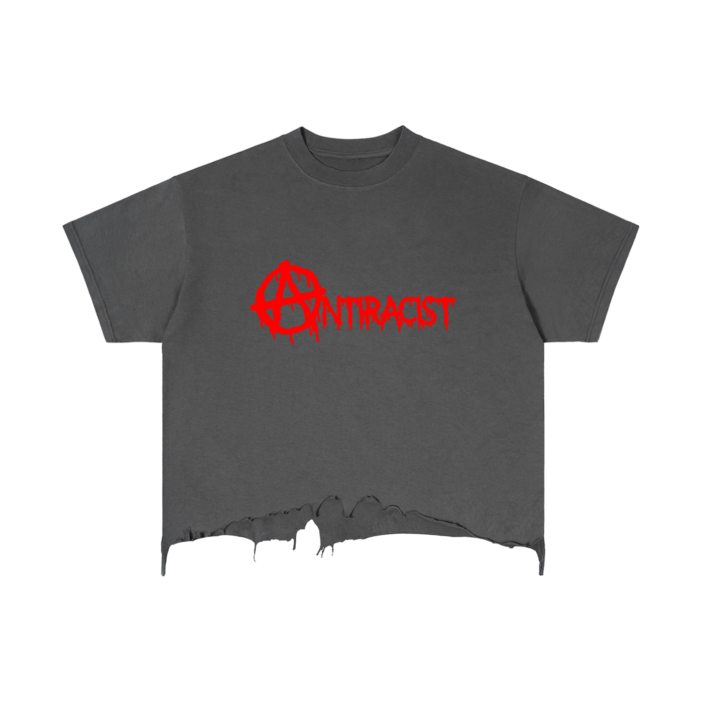 Distressed Anti Cropped Tee