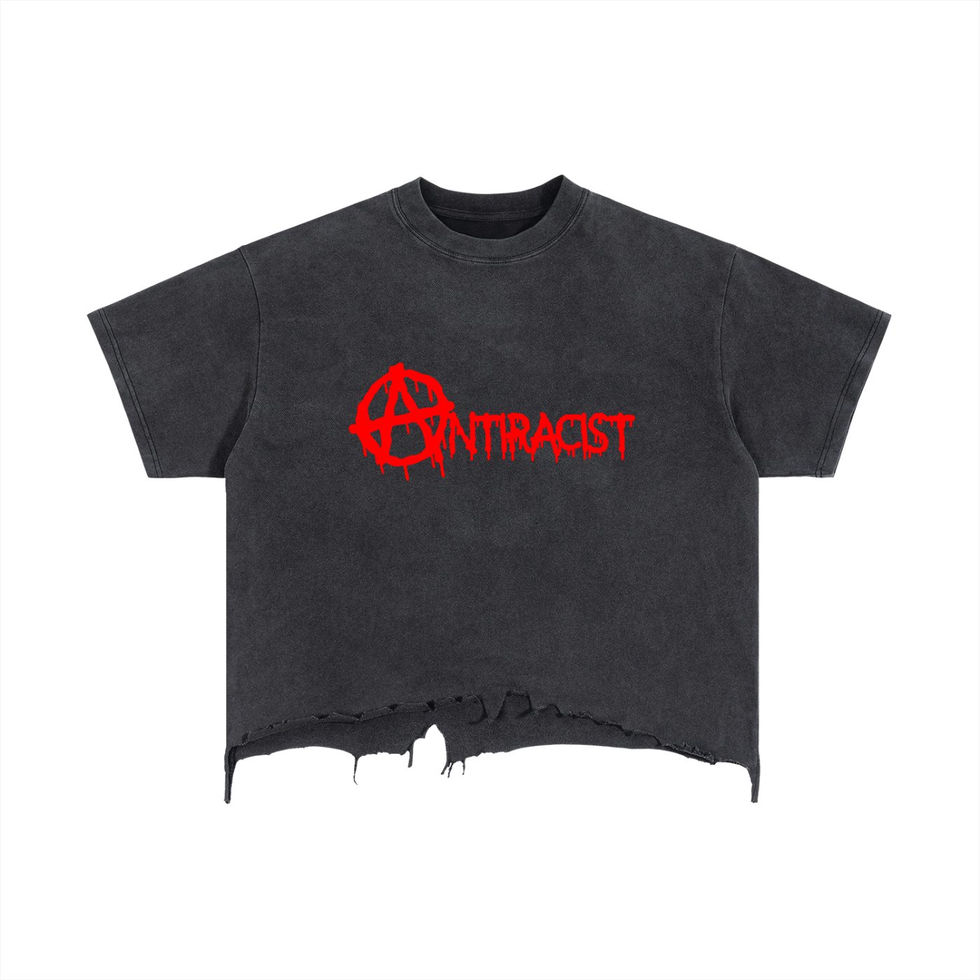 Distressed Anti Cropped Tee